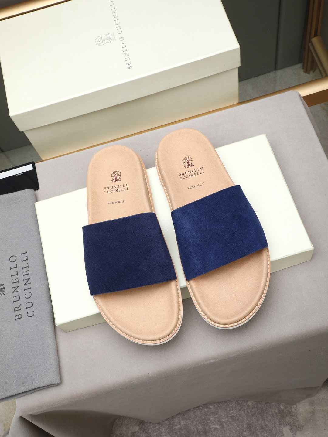 Men’s Sandals & Slides Men’s Brunello Cucinelli Slides Colorway 1 1308180-1