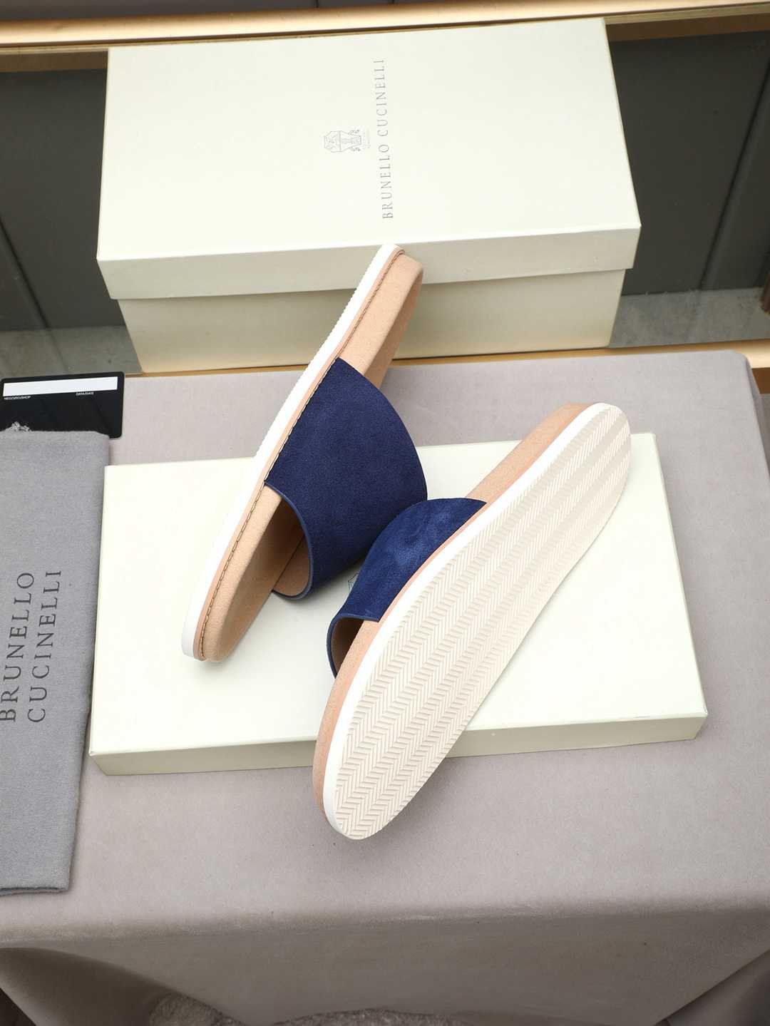 Men’s Sandals & Slides Men’s Brunello Cucinelli Slides Colorway 1 1308180-1