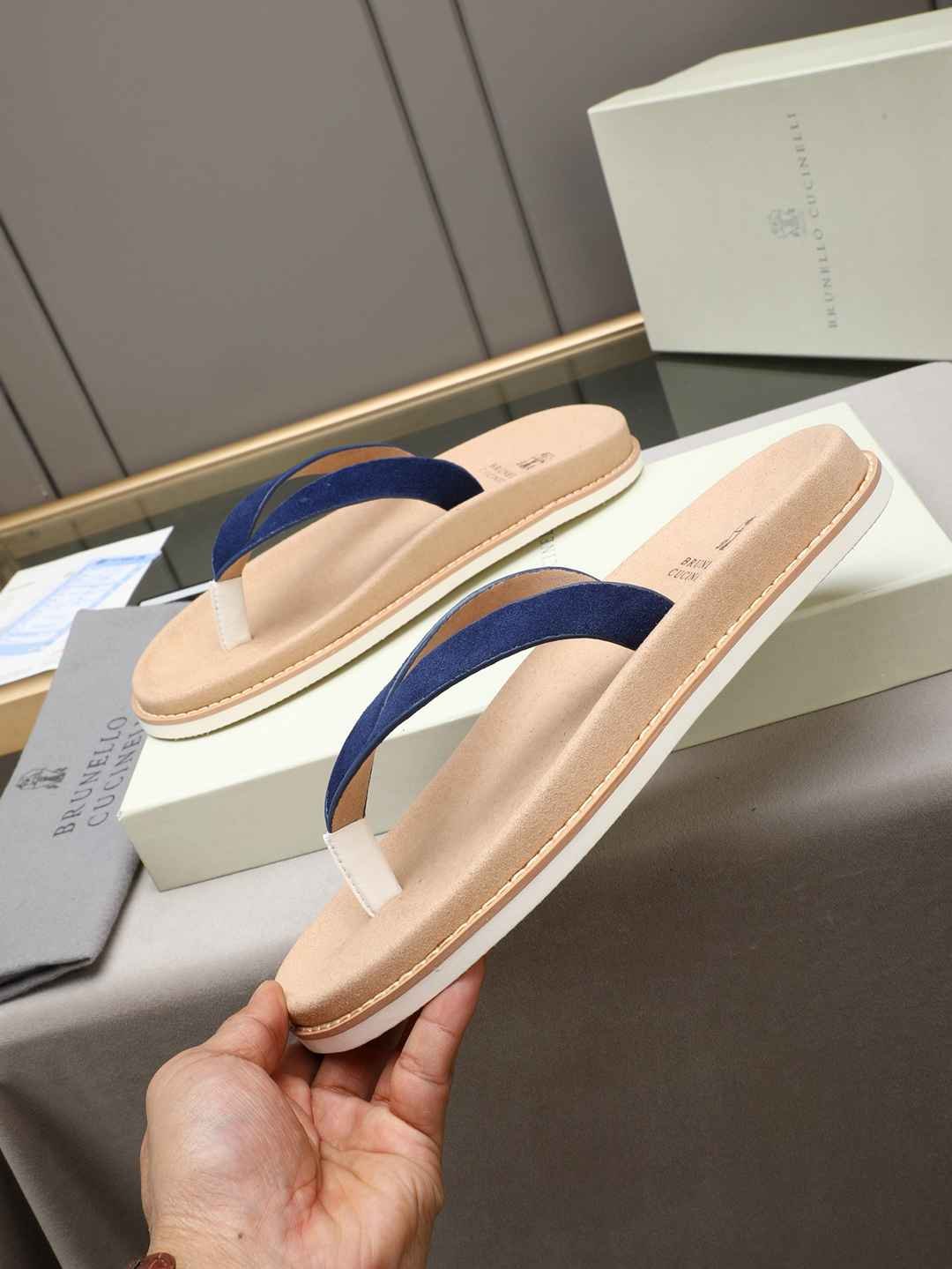 Men’s Sandals & Slides Men’s Brunello Cucinelli Slides Colorway 7 1308170-7