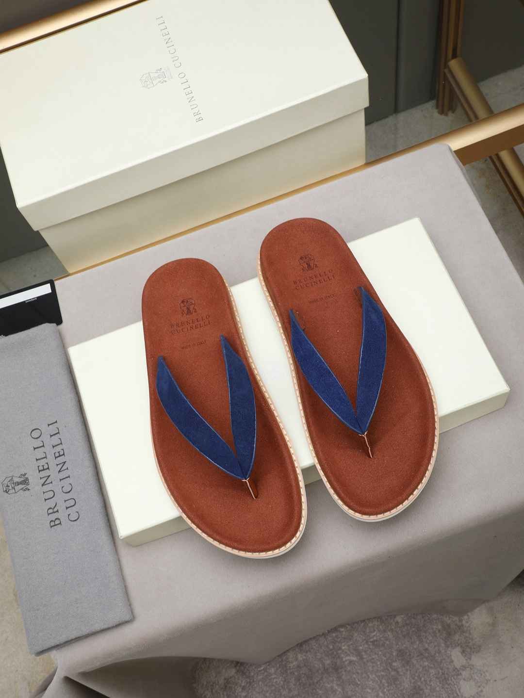 Men’s Sandals & Slides Men’s Brunello Cucinelli Slides Colorway 4 1308170-4