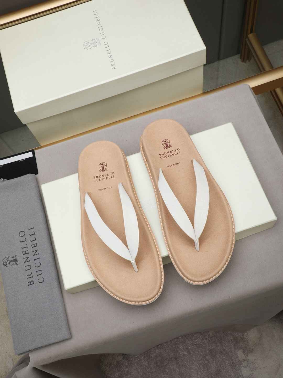 Men’s Sandals & Slides Men’s Brunello Cucinelli Slides Colorway 3 1308170-3