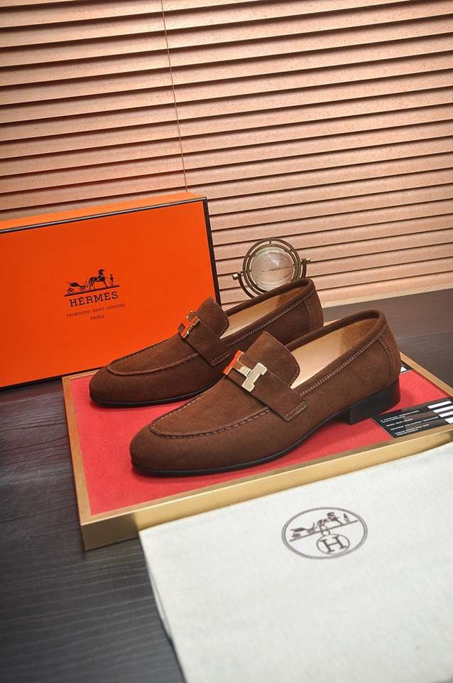 Hermes Men’s Leather Dress Shoes Colorway 3 1133280-3