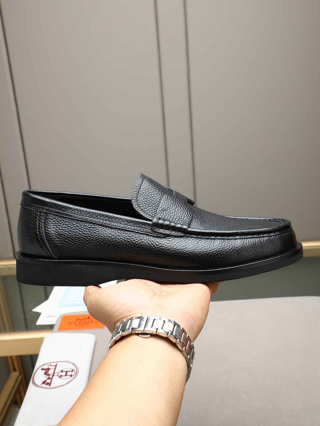 Hermes Men's Leather Loafers Colorway 4 1308310-4