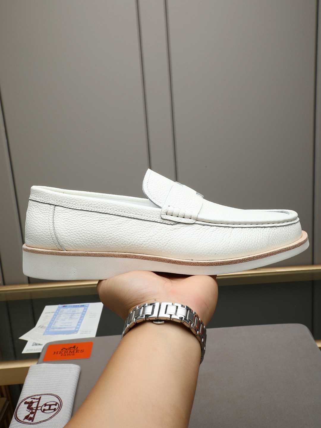 Hermes Men's Leather Loafers Colorway 3 1308310-3