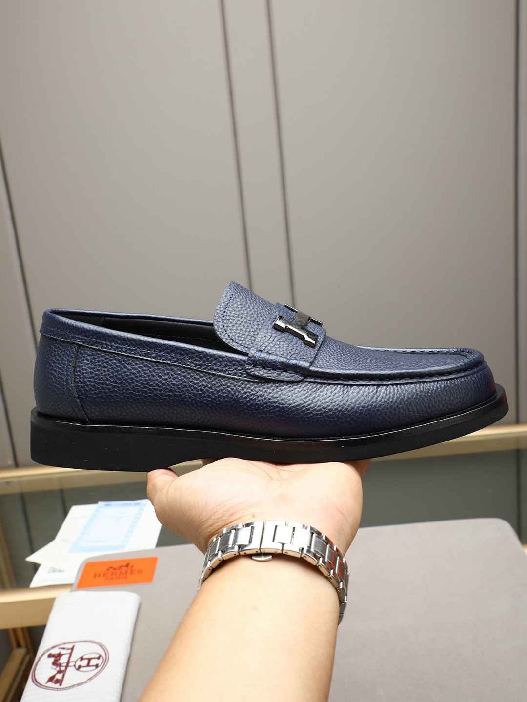 Hermes Men's Leather Loafers Colorway 1 1308310-1