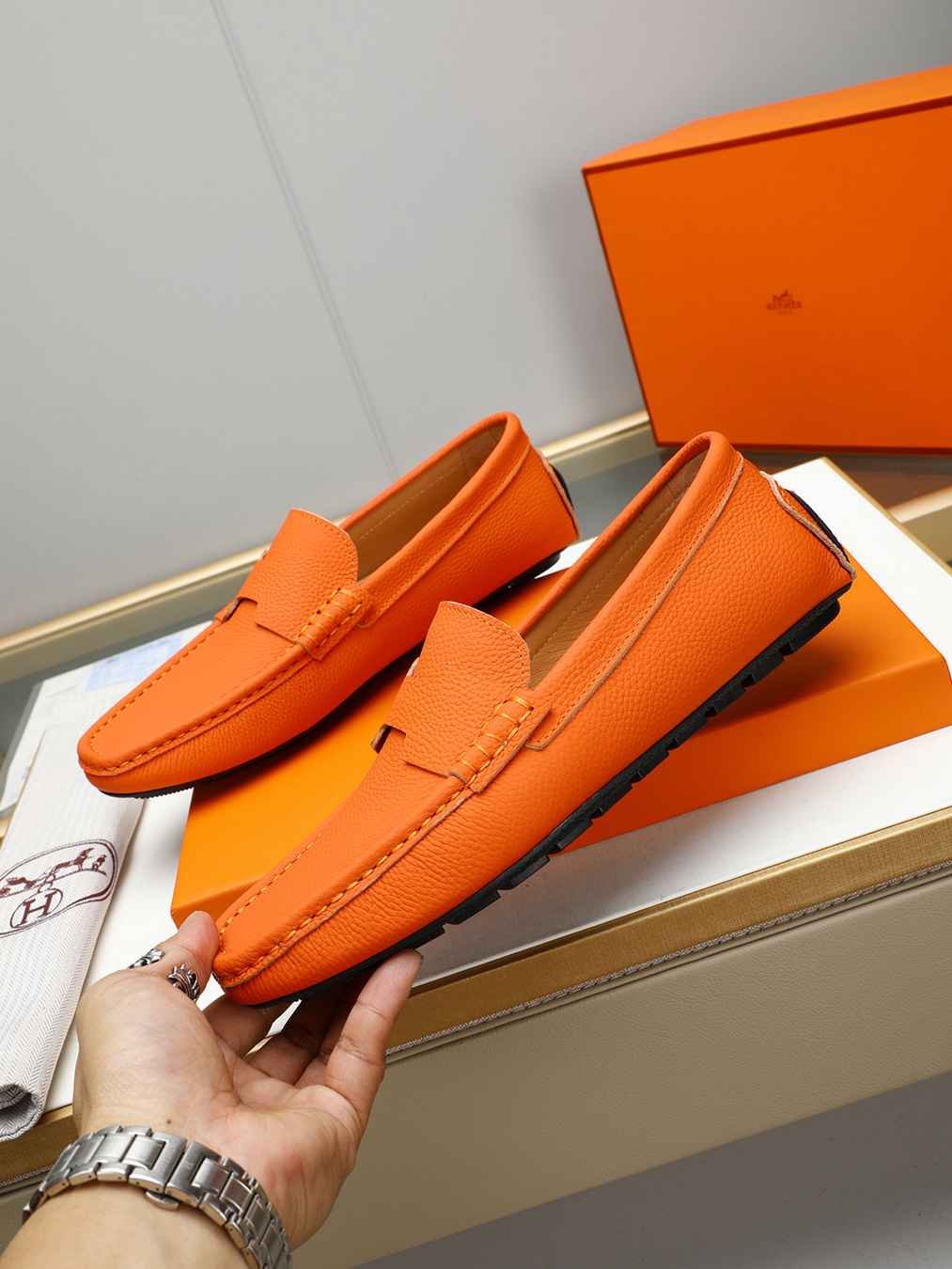 Hermes Men’s Leather Sneakers Colorway 10 1308220-10