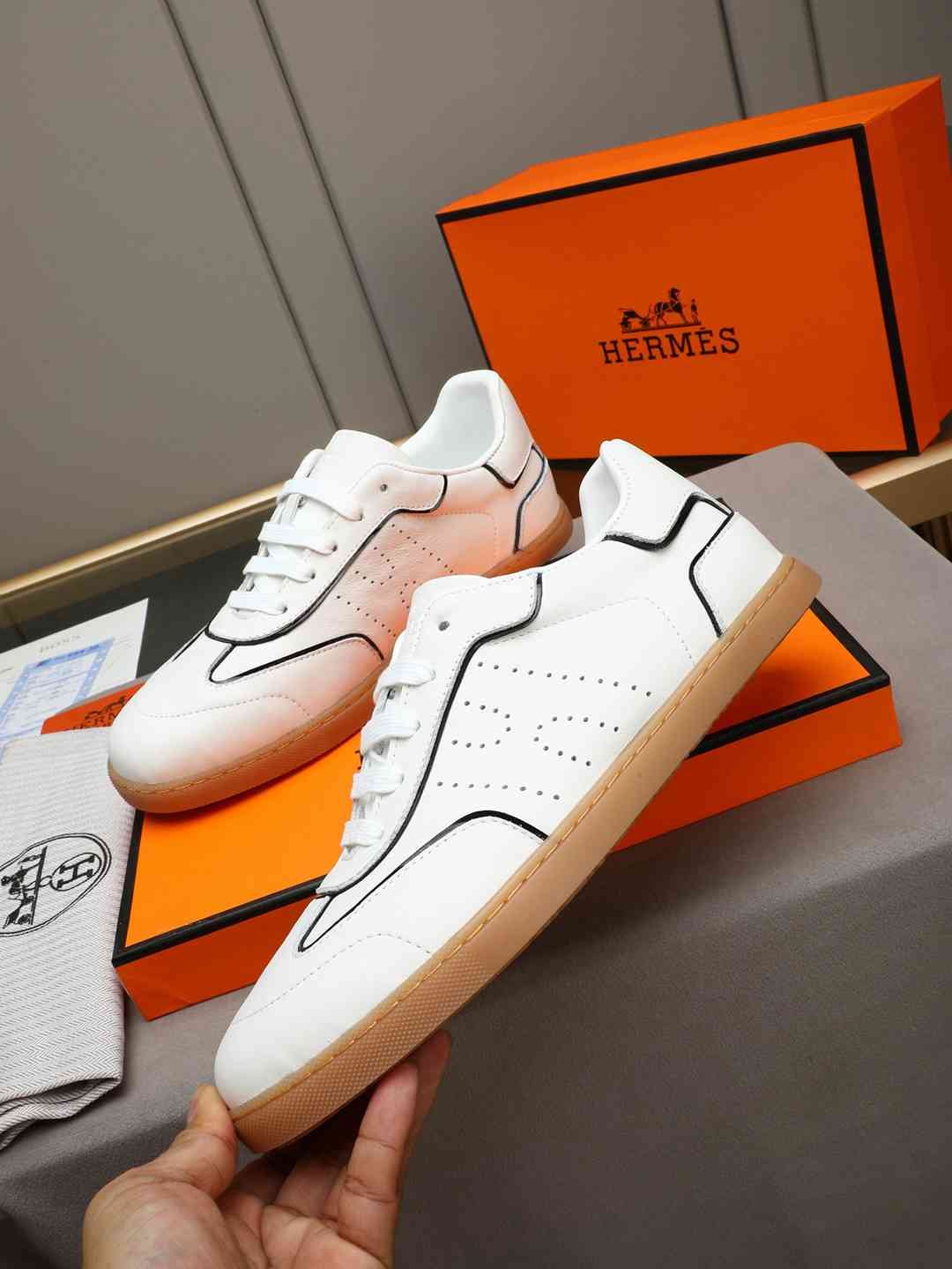 Hermes OK Trainer Sneakers White Colorway 1 1308240-1