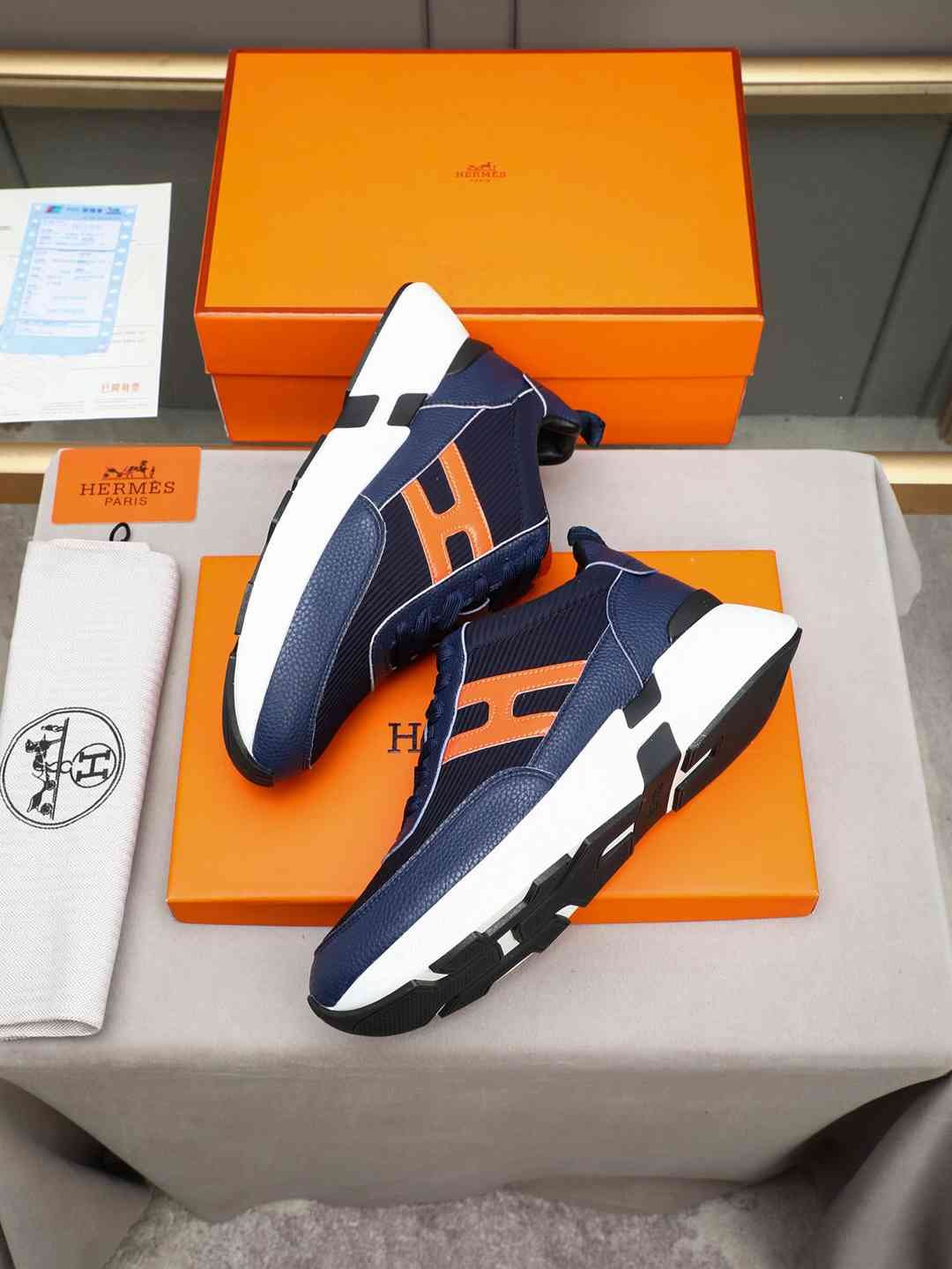 Hermes Men’s Bouncing Sneakers Contrast Colorway 2 1308270-2