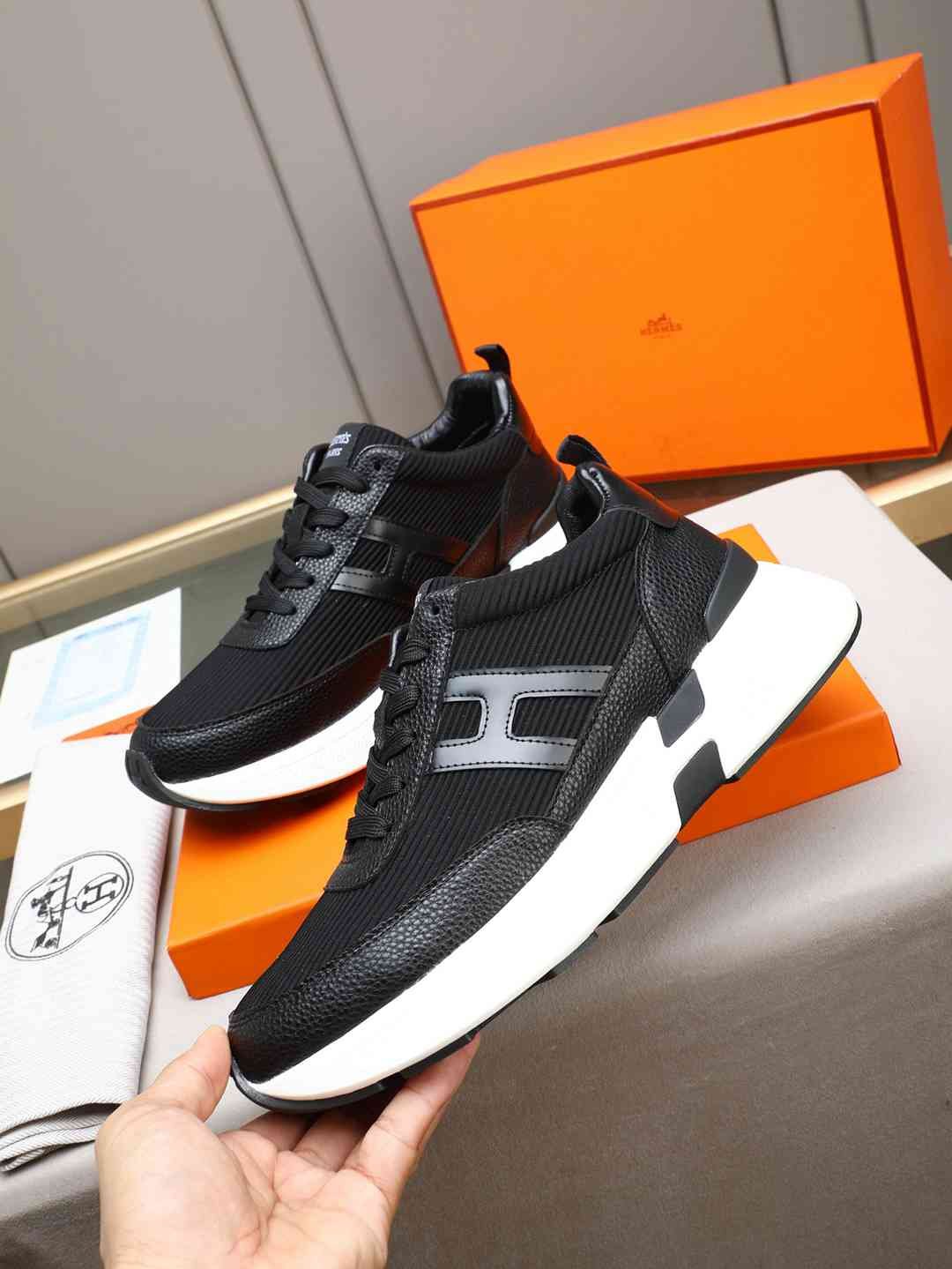 Hermes Men’s Bouncing Sneakers Contrast Colorway 1 1308270-1