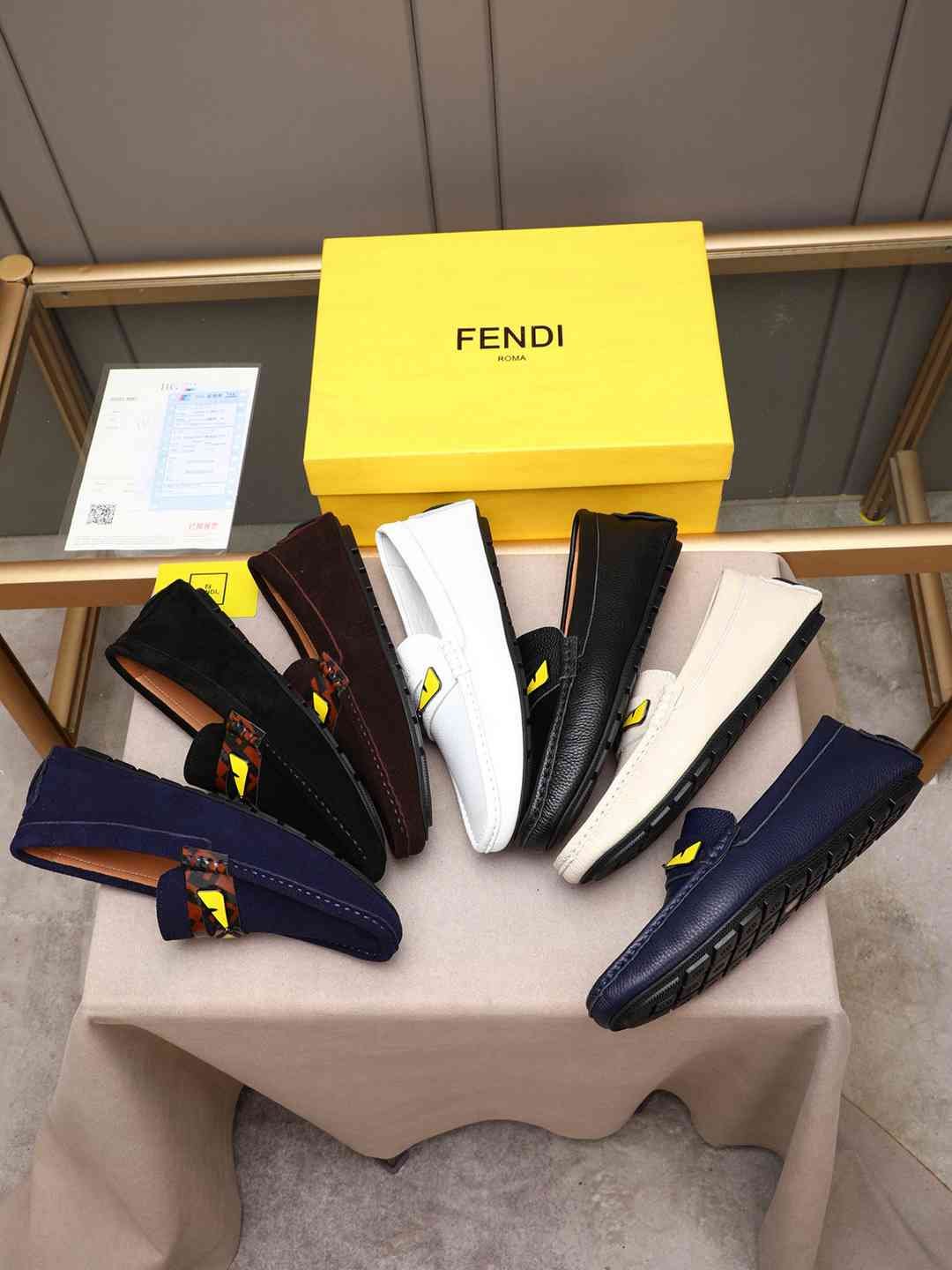 Fendi Men’s Leather Dress Shoes White Colorway 2 1308220-2
