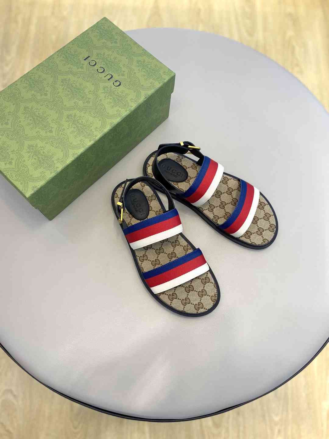 Gucci Men’s Canvas Slides Colorway 12 1628190-12