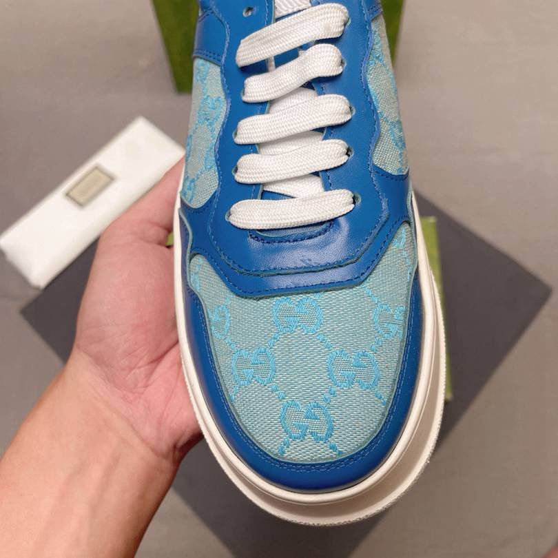 Gucci Men’s Genuine leather finish Court Sneakers Colorway 3 1628230-3