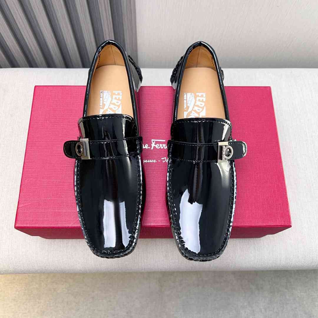 Ferragamo Leather Designer Sneakers Black Colorway 5 1628290-5