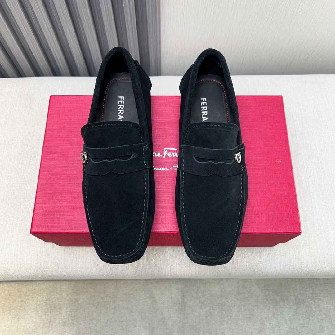 Ferragamo Leather Designer Sneakers Black Colorway 2 1628290-2