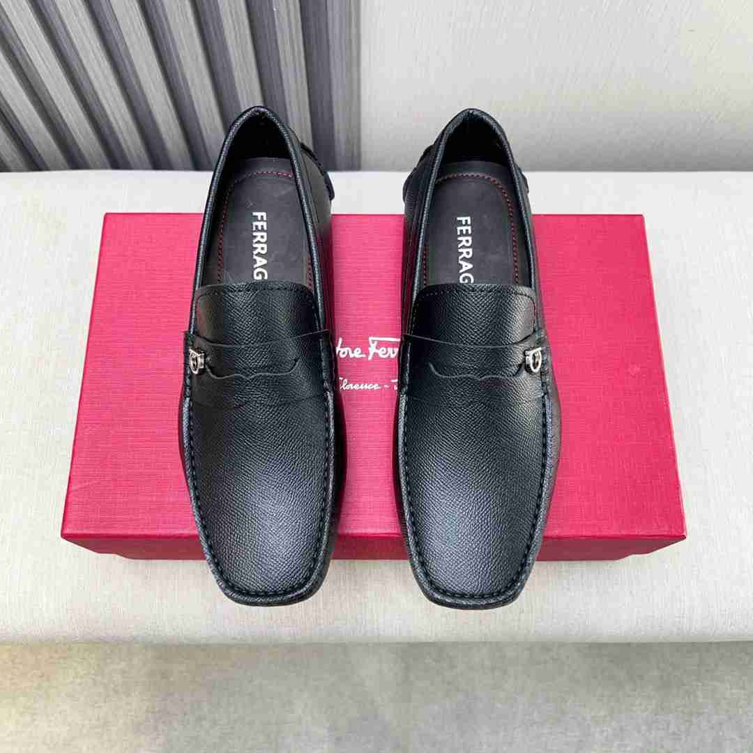 Ferragamo Leather Designer Sneakers Black Colorway 1 1628290-1