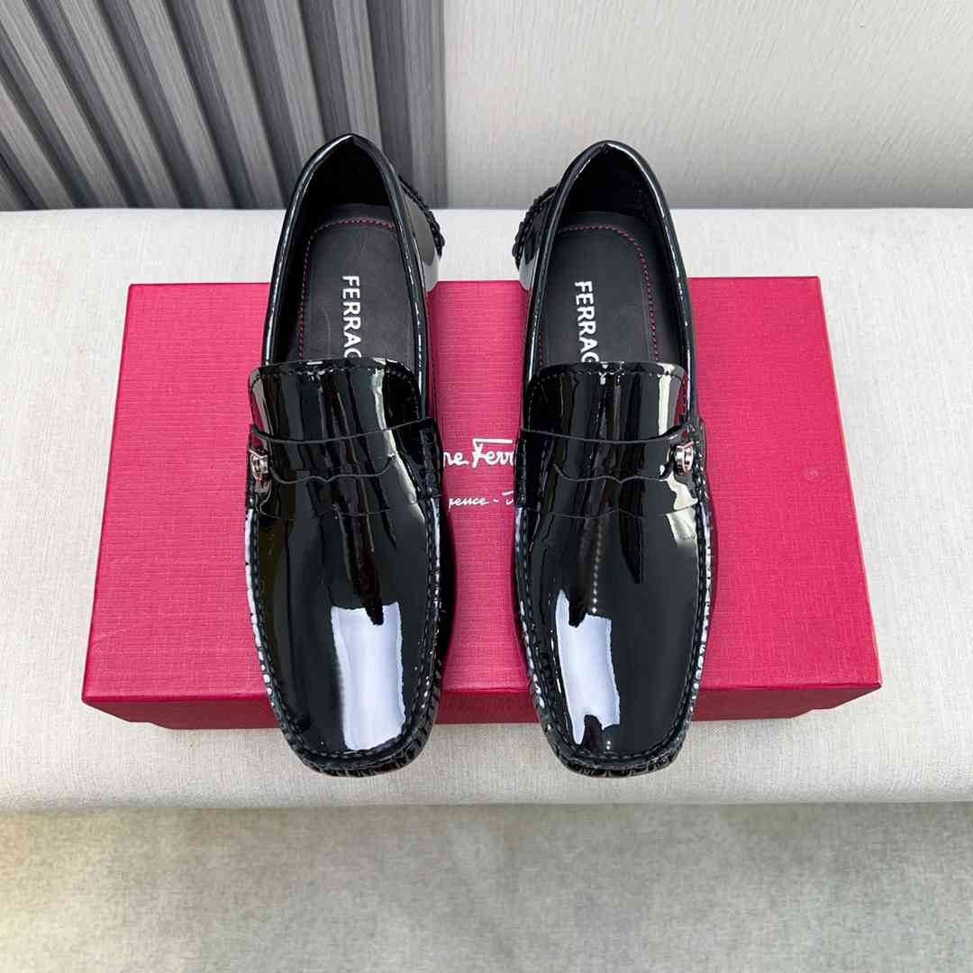 Ferragamo Leather Designer Sneakers Black 1628290